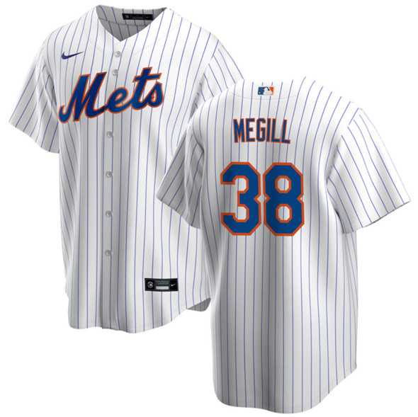 Men%27s New York Mets #38 Tylor Megill White Cool Base Stitched Jersey Dzhi->new york mets->MLB Jersey